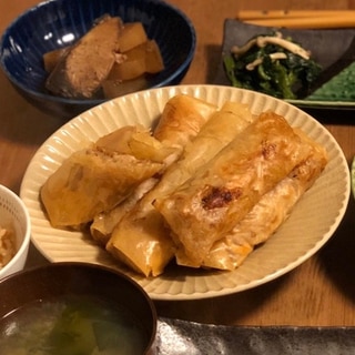 豚バラ・たけのこ・春雨の春巻き